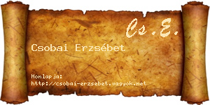 Csobai Erzsébet névjegykártya