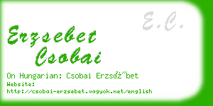 erzsebet csobai business card